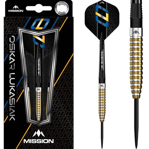 Mission Oskar Lukasiak PVD Black & Gold 95% 22/24 Gramm Steeldarts