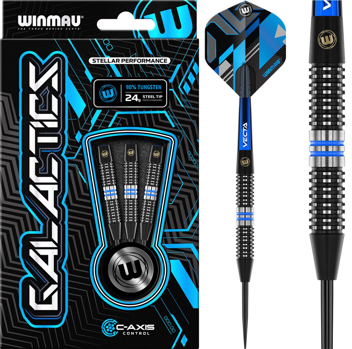 Winmau Galactics 90% Steeldarts 24/26 Gramm Steeldarts