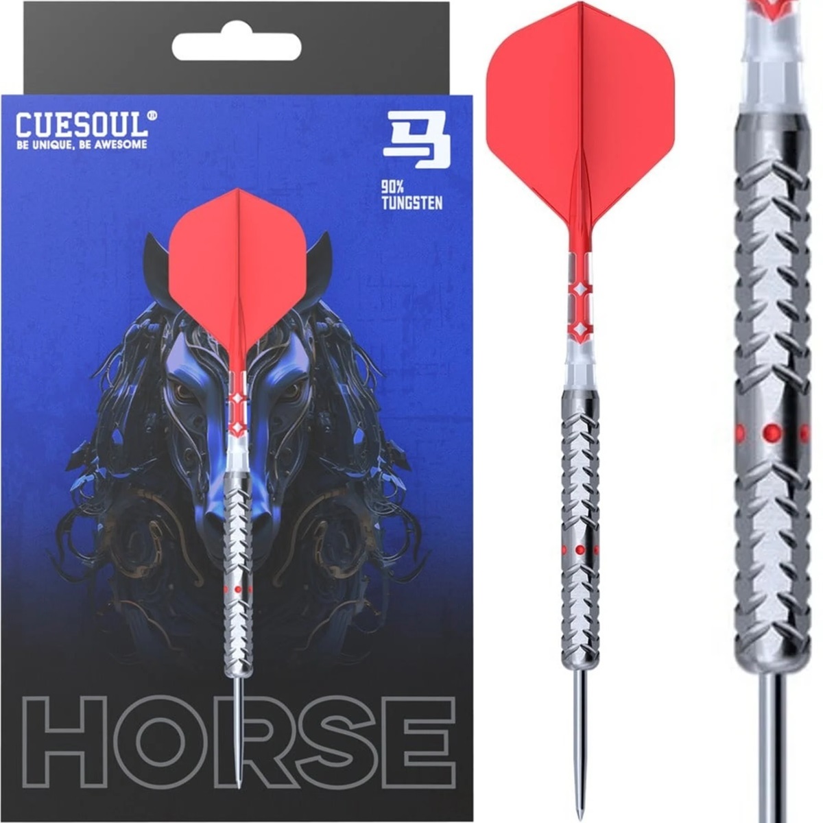 Cuesoul Chinese Zodiac HORSE 90% Steeldarts 22/24 Gramm Steeldarts