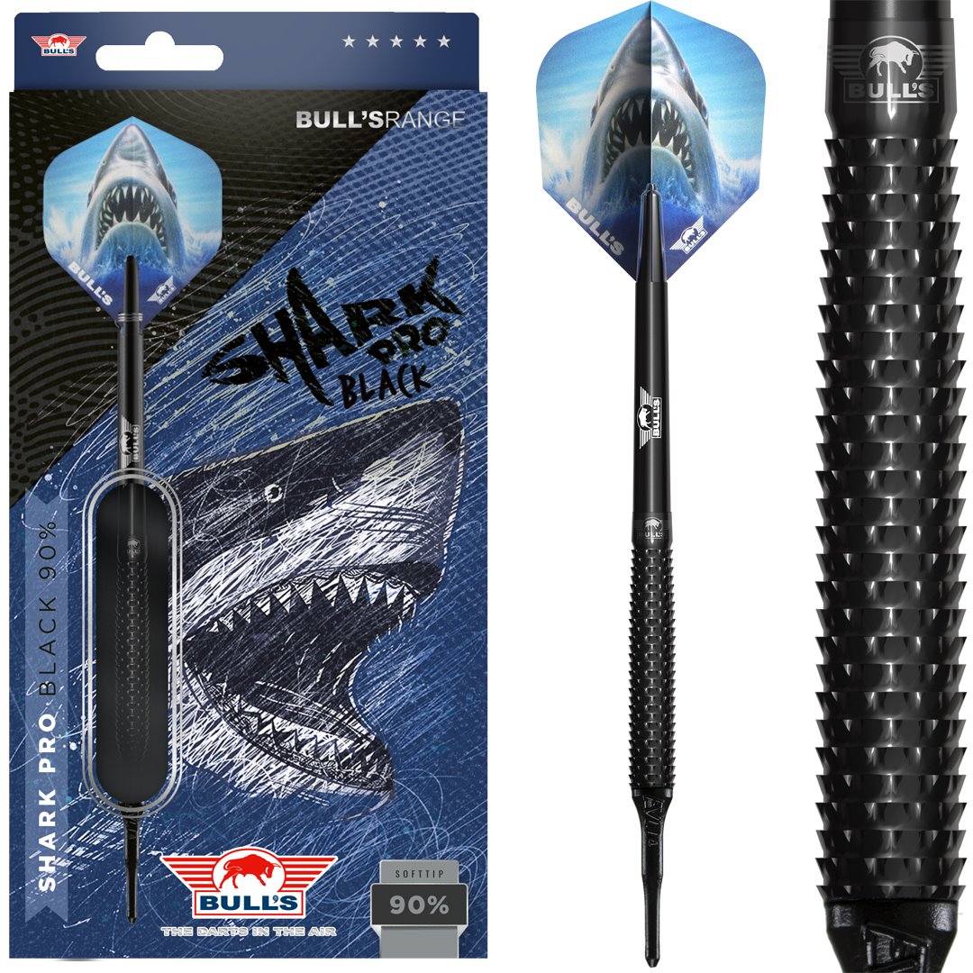 Bull's Shark Pro Black 90% Softdarts 20 Gramm Softdarts