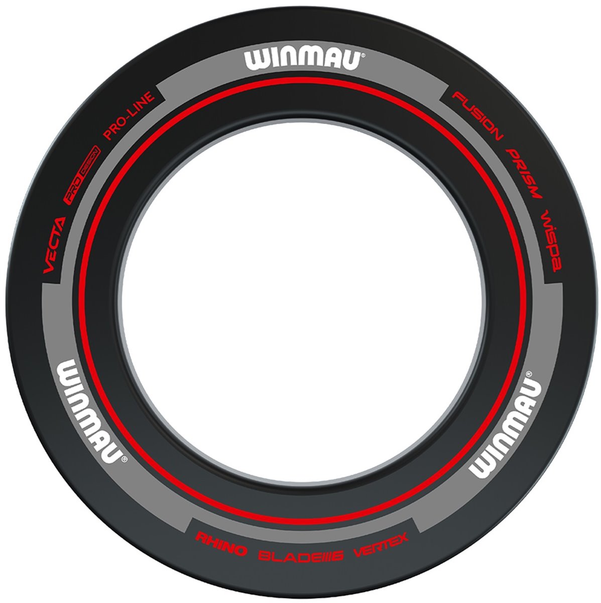 1 tlg. Winmau Advance Schwarz(Rot Catchring Dart Surround Auffangring