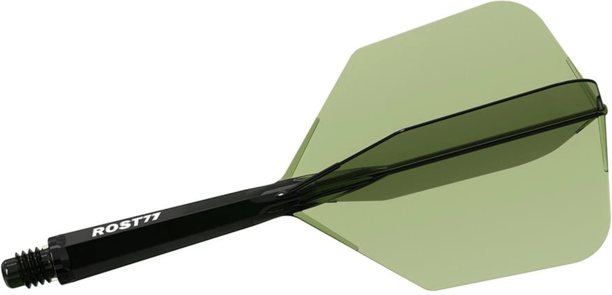 Cuesoul Dart Flight/Shaft ROST 77 Transparent Dark Green Big Wing Flights