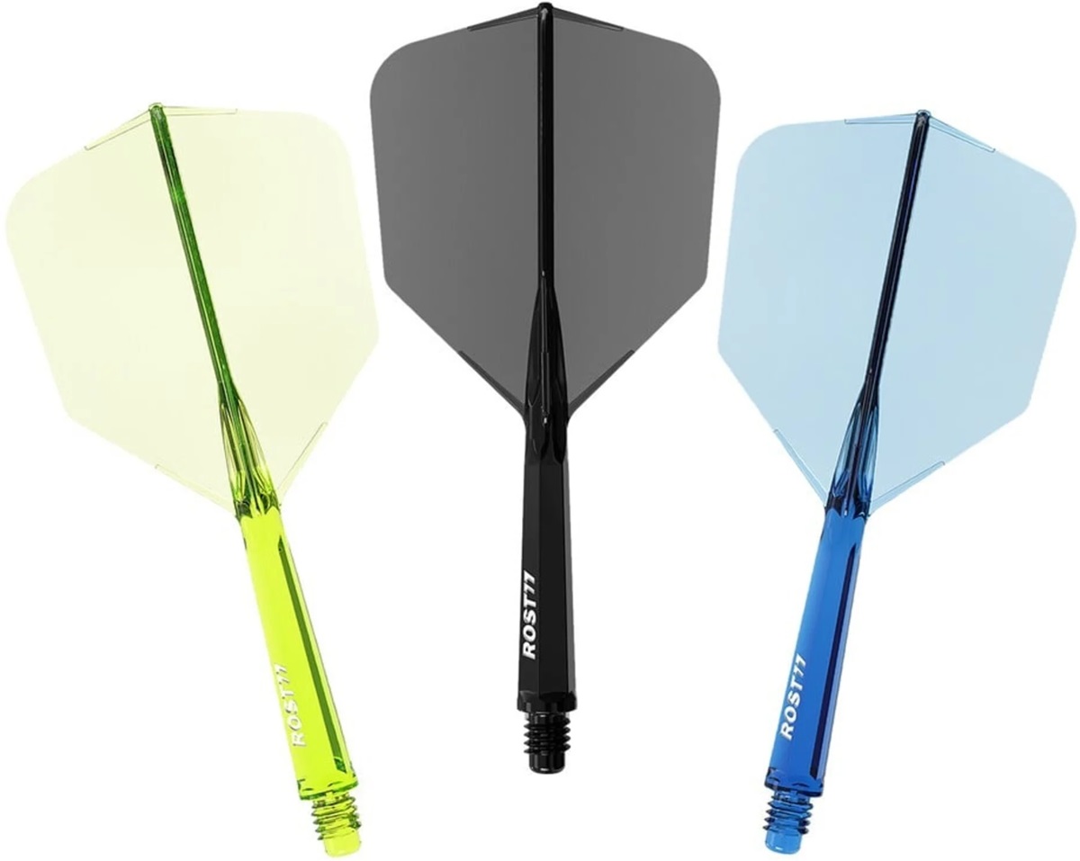 Cuesoul Dart Flight/Shaft ROST 77 Transparent Blue/Black/Green Big Wing Flights