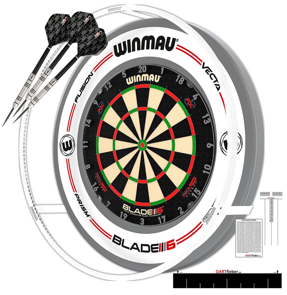 Mega Dart Set Plasma ICE Dartboart Licht Surround TC Board Darts Boardzubehör