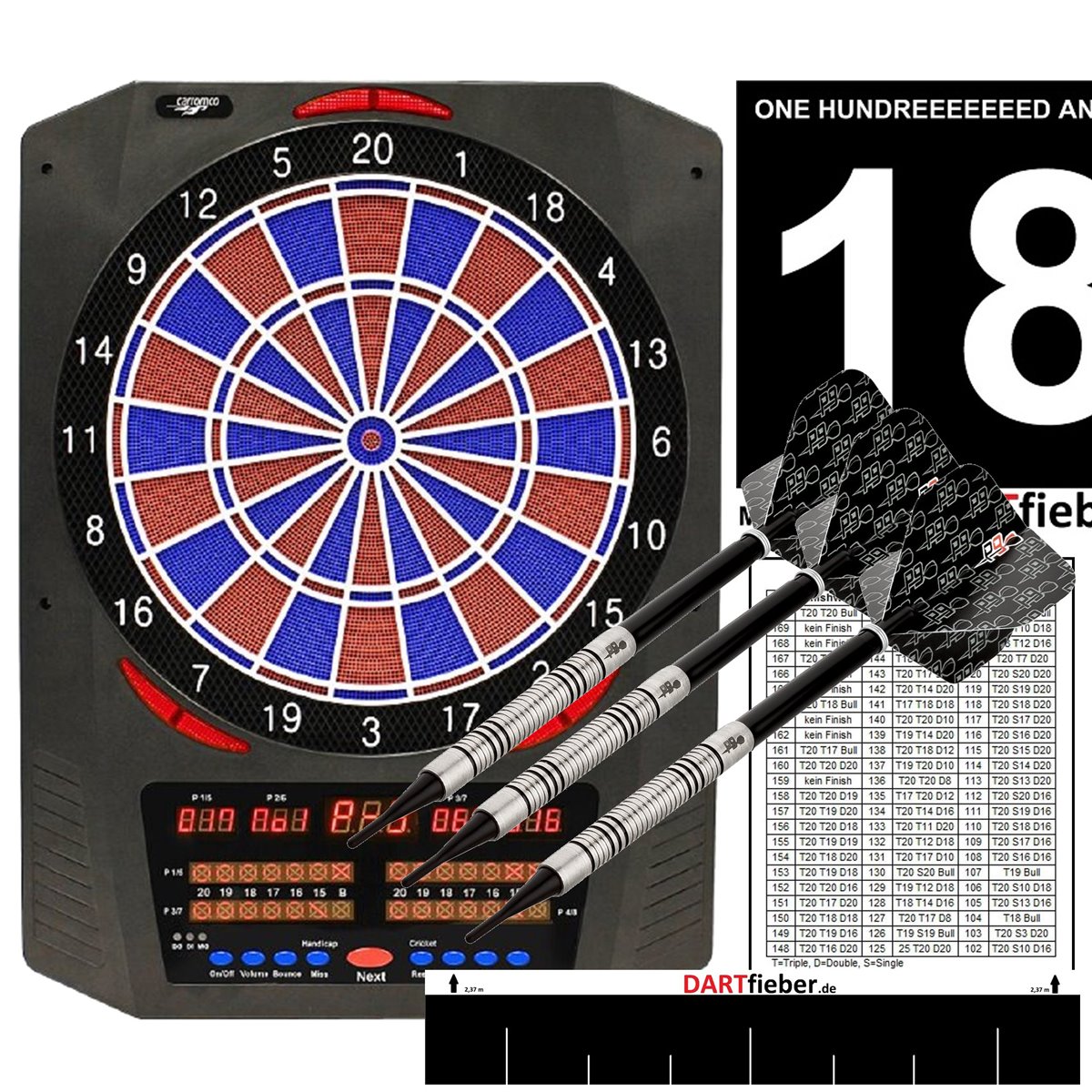 Mega starter set E-Dart dart machine Topaz 901 + accessories E-Dartscheibe