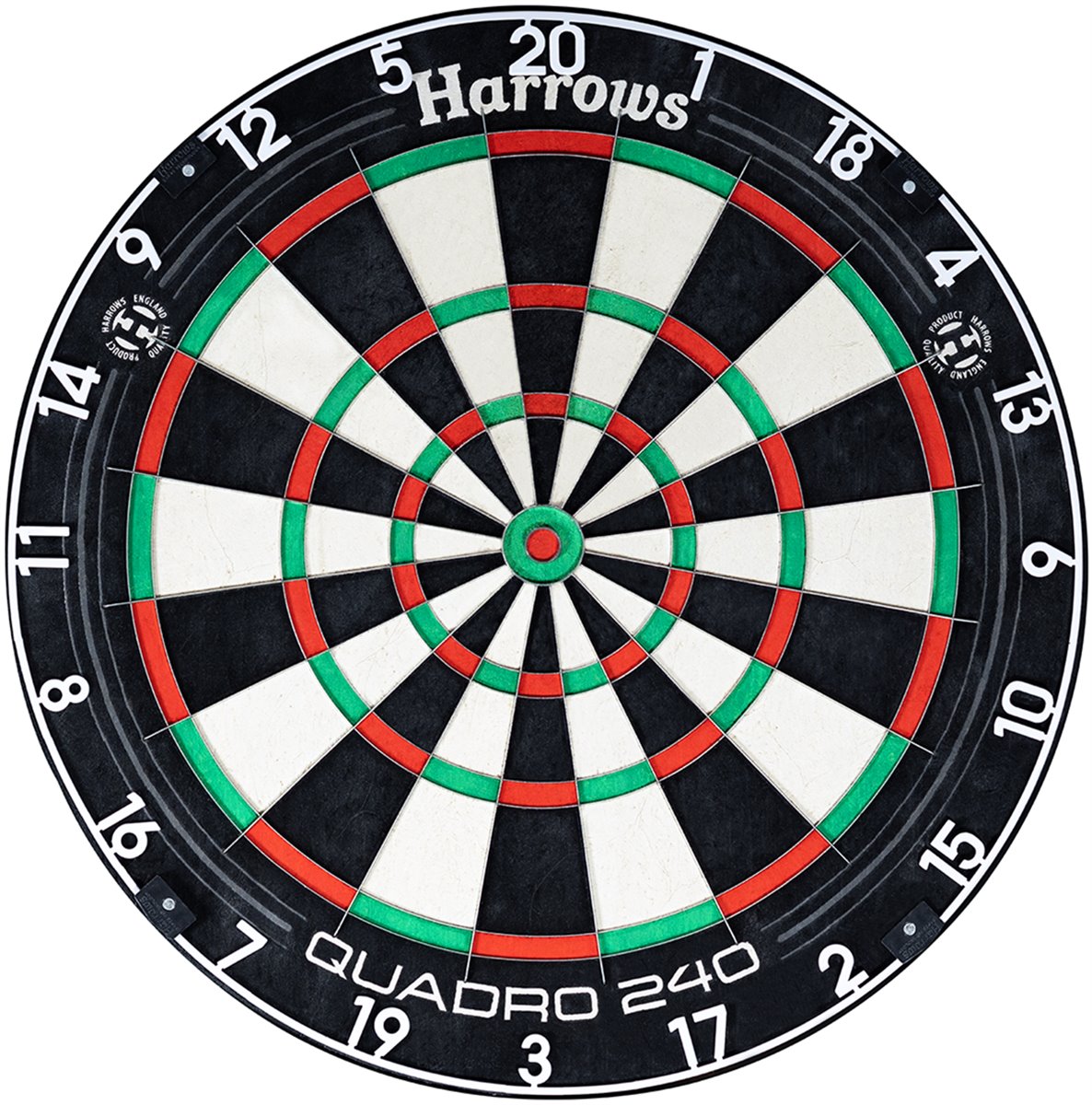 HARROWS Quadro 240 Dartboard Bristle Dart Board Steel Bristle Boards