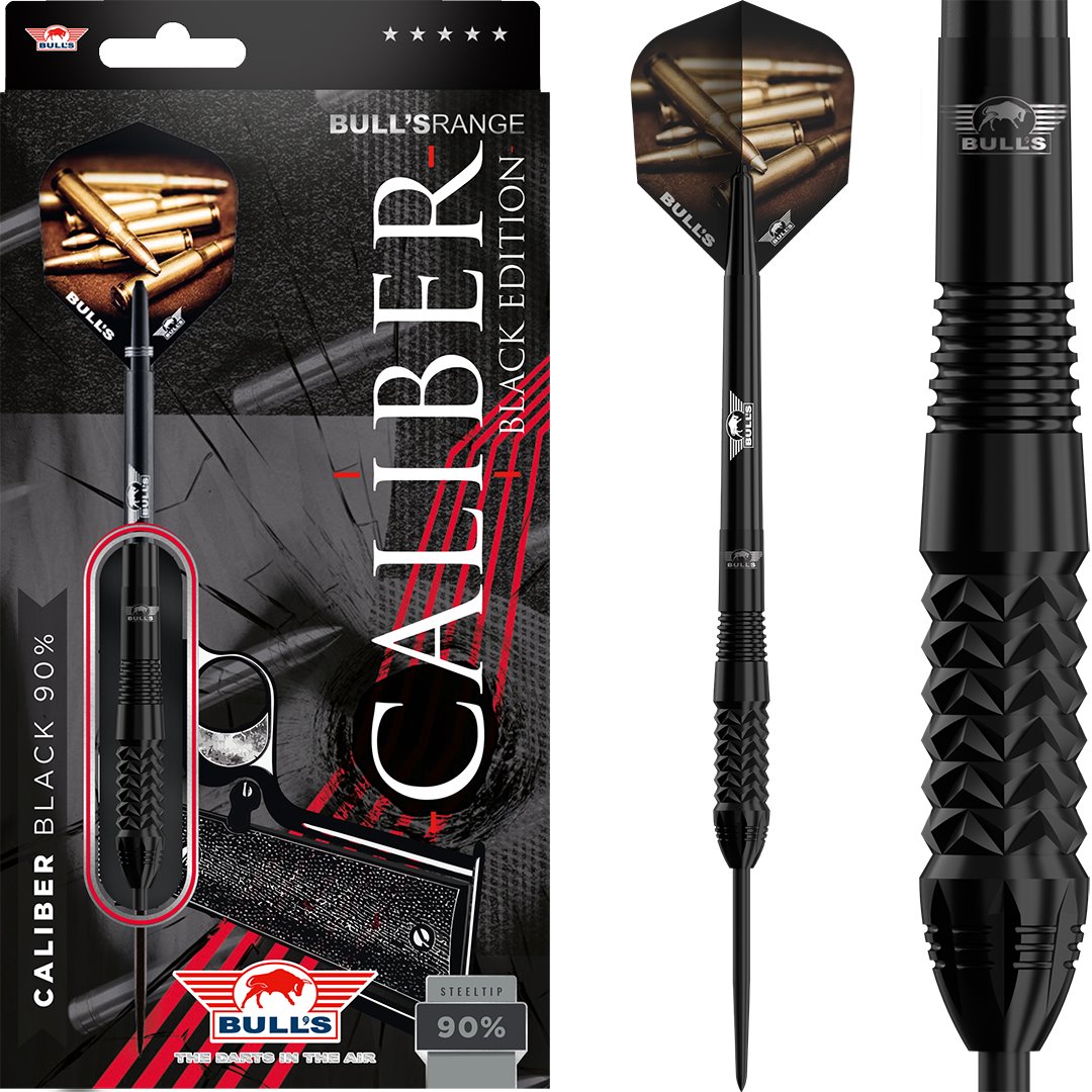 Bull's Caliber Black 90% Steeldarts 22/24 Gramm Steeldarts