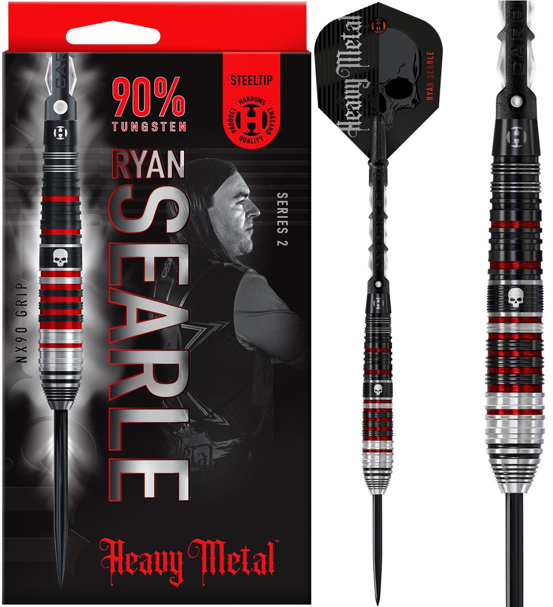 Harrows Ryan Searle G2 90% Steeldarts 22/23/24/26/30/32 Gramm Steeldarts