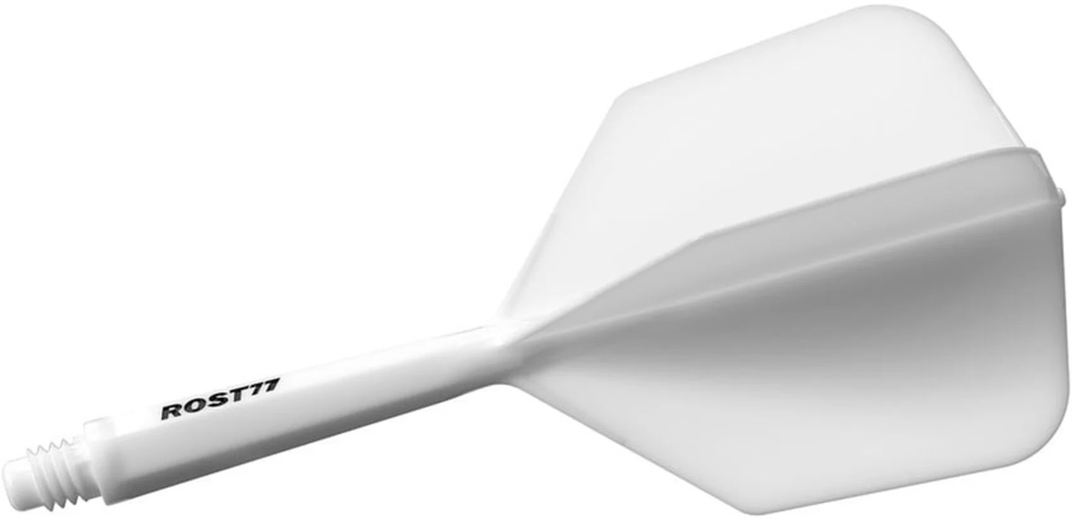 Cuesoul Dart Flight/Shaft ROST 77 Solid White Big Wing Flights