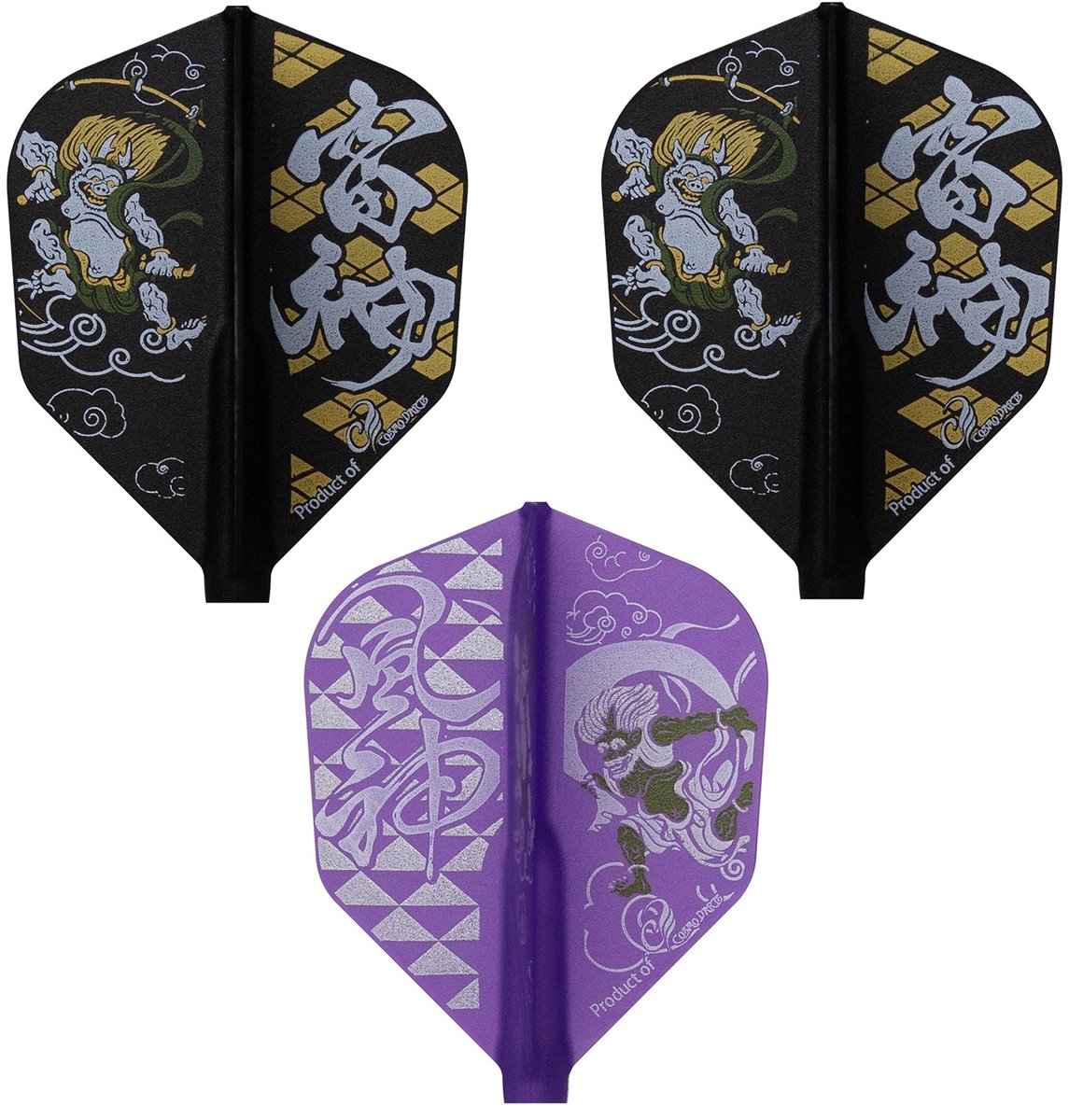 Cosmo Darts Fit Flights Printed Series FUJIN-RAIJIN Shape Flights