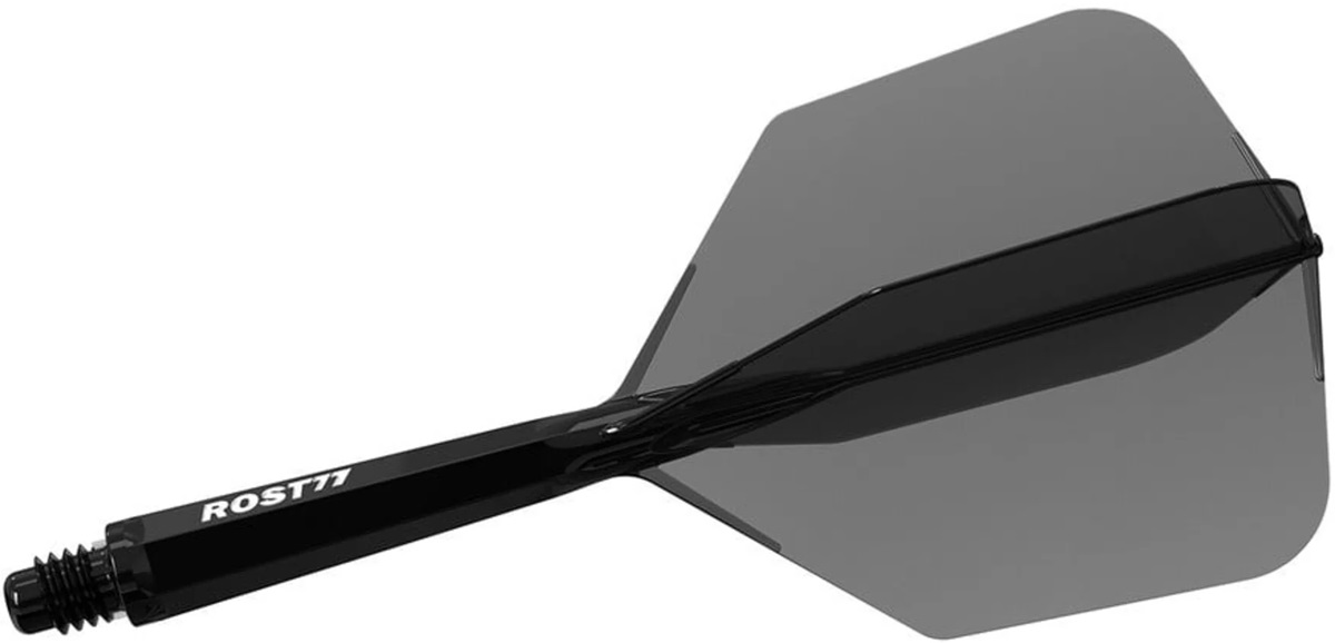 Cuesoul Dart Flight/Shaft ROST 77 Transparent Black Big Wing Flights