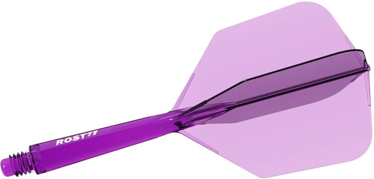 Cuesoul Dart Flight/Shaft ROST 77 Transparent Purple Big Wing Flights