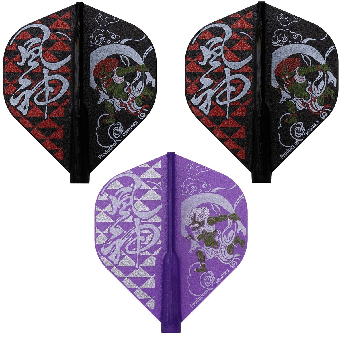 Cosmo Darts Fit Flights Printed Series FUJIN-RAIJIN Standard Flights