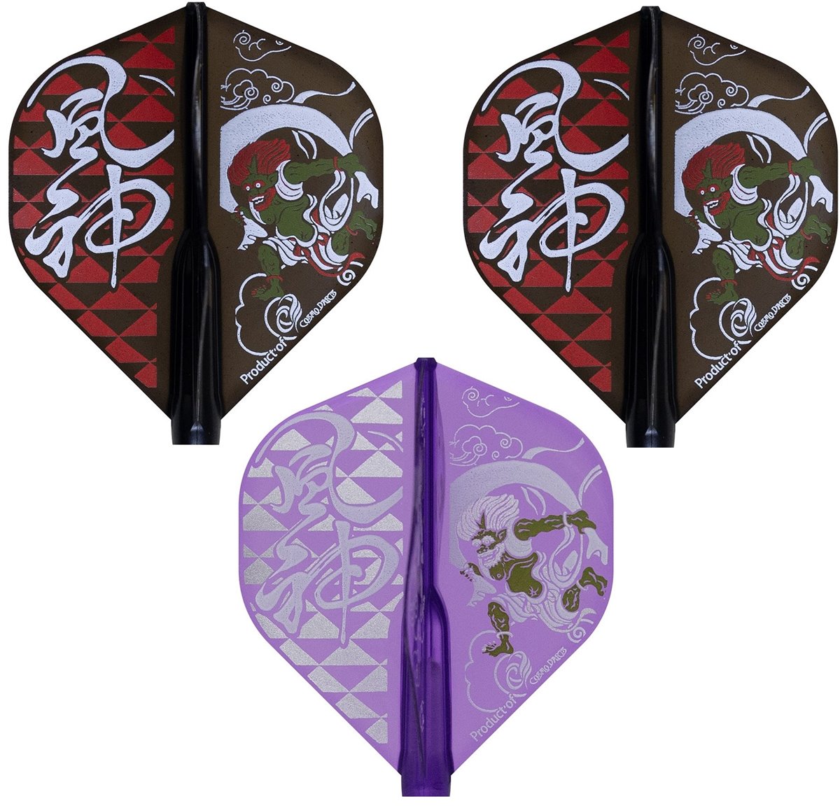 Cosmo Darts Fit Flights Air Printed Series FUJIN-RAIJIN Standard Flights