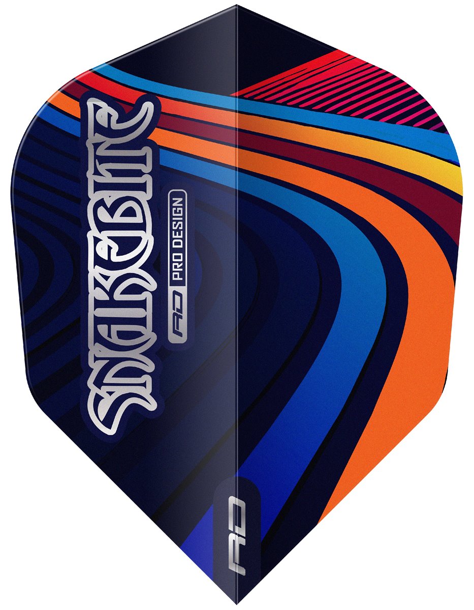 Reddragon Dartflight RD Pro Player Snakebite Multi Swirl No. 6 Shape Flights