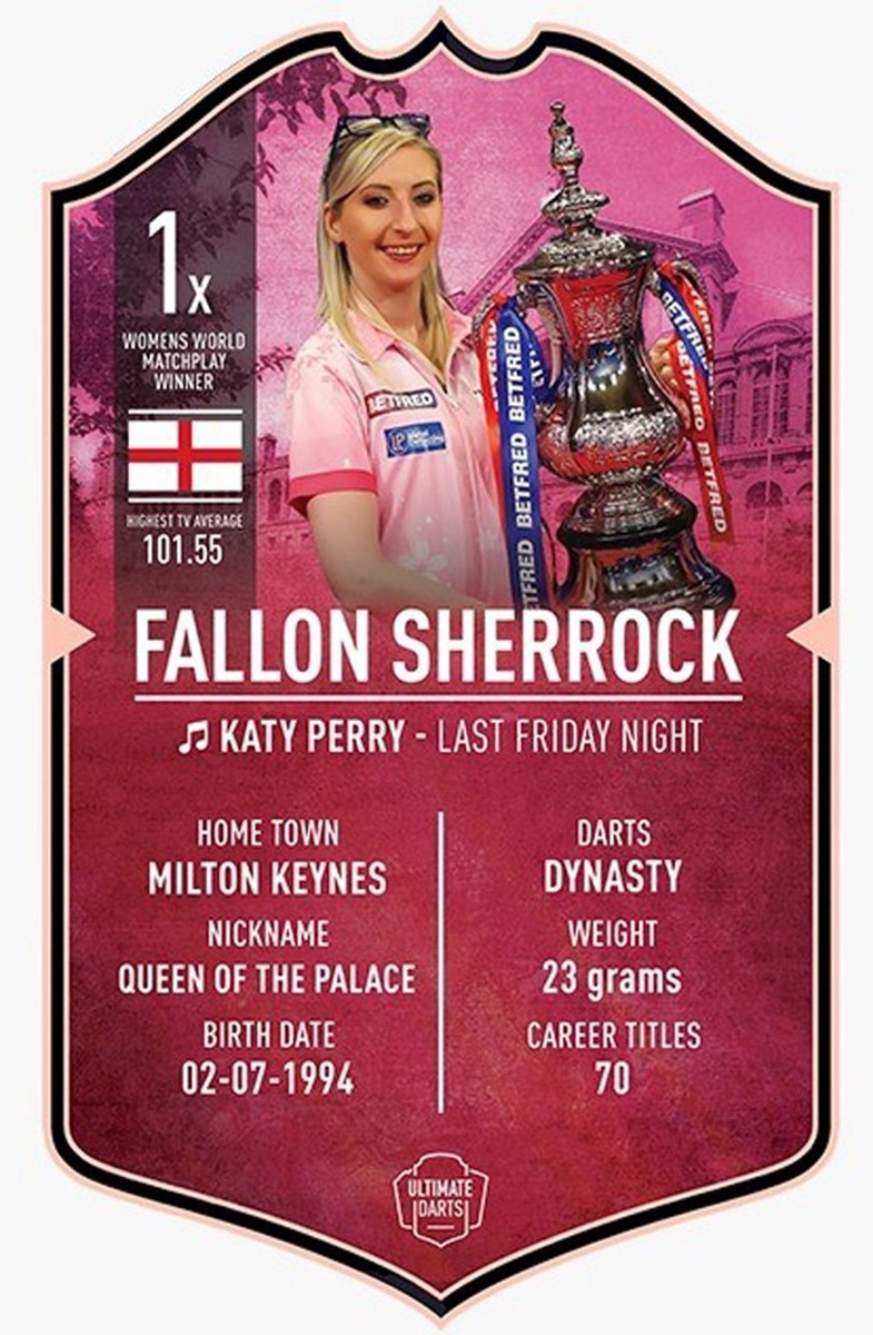 Ultimate Card Fallon Sherrock 37 x 25 cm Fanshop | UC-30070