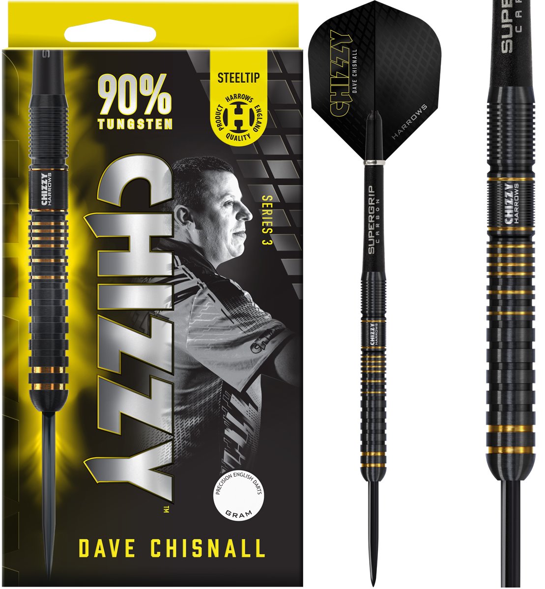 Harrows Dave Chizzy Chisnall G3 90% Steeldarts 21/22/23/24/25/26 Gramm Steeldarts