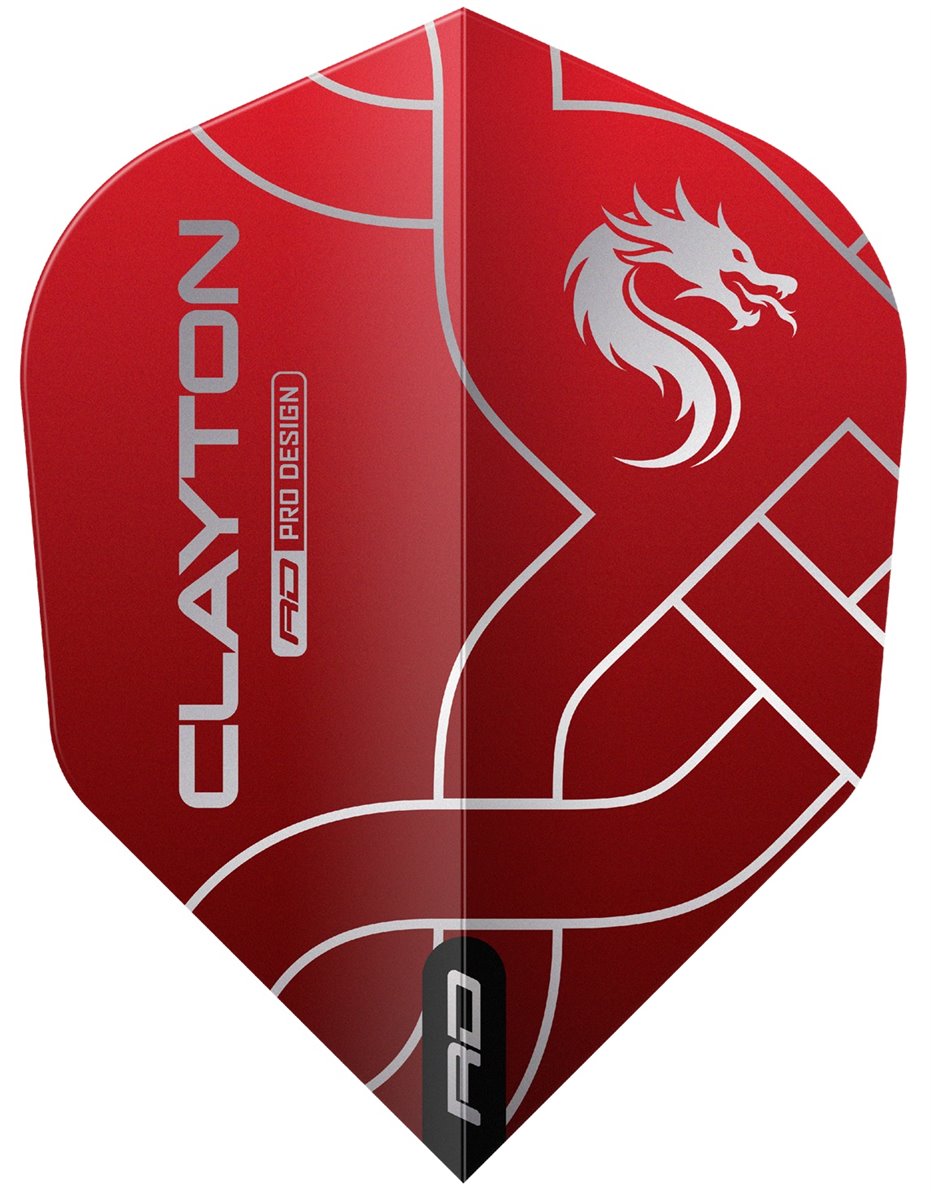 Reddragon Dartflight RD Pro Player Jonny Clayton Red & Black No.6 Shape Flights