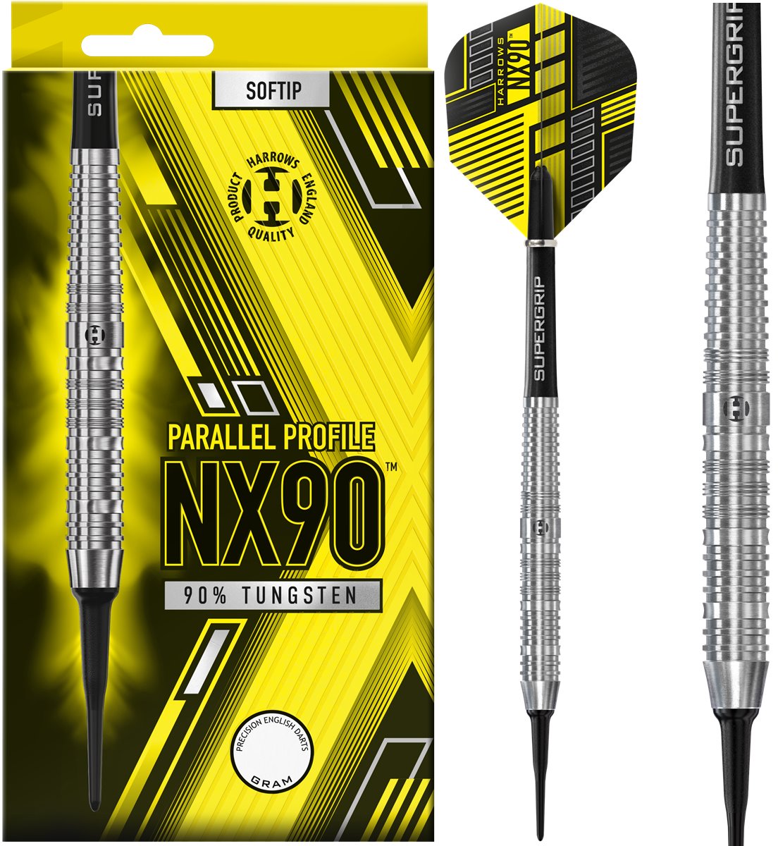 Harrows NX90 Parallel 90% Softdarts 18/20 Gramm Softdarts