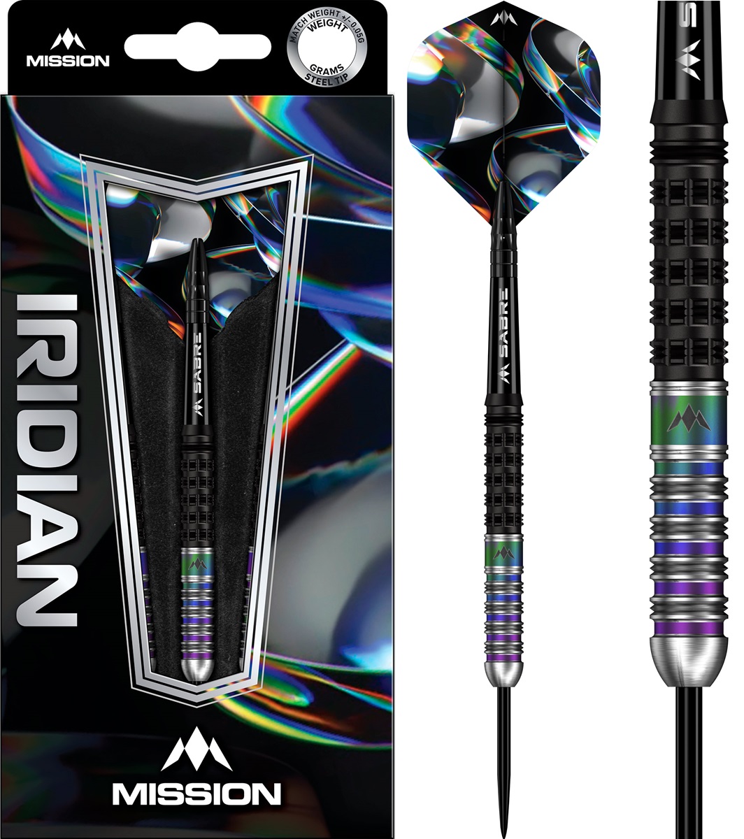 Mission Iridian Black & Coral PVD 90% Steeldarts 22/24 Gramm Steeldarts